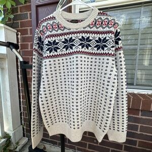 NWT J Crew Heavyweight cashmere Fair Isle sweater retail $238